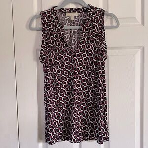 Michael Kors Sleeveless top. Black/Pink/White